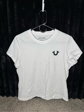 True Religion Women’s Classic White Logo Tee